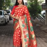 Beautiful kanri border and a meenakari work with Rich pallu soft silk sarees