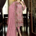 Heavy Georgette with Embroidery and Sequence work suits