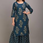 HEAVY REYON WITH BEAUTIFUL GOLD PRINT Kurti