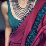 Manipuri Tusser Silk Digital Print With Silver Jari Border Sarees with Blouse Piece