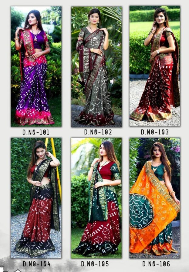 ArtSilk Dolly Bandhej Bandhani sarees - Image 3