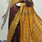 Beautiful Kota Linen silk Batik Print Sarees