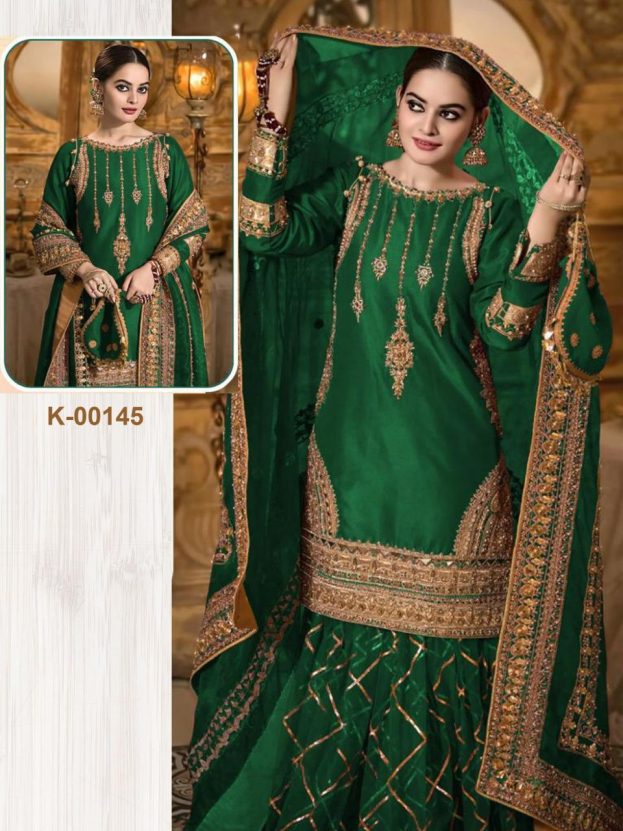 Fox Georgette With Coding Embroidery,Sequence and Real Mirror Stone work Lehenga