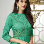 Ruby slub with embroidery work kurti