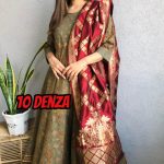 Beautiful cotton Anarkali long flairy gown with Gota and sequence work